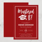 Moderne Meester Afgestudeerd Master's Degree Afstu Kaart (Voorkant / Achterkant)