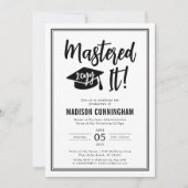 Moderne Meester Afgestudeerd Master's Degree Afstu Kaart (Voorkant)