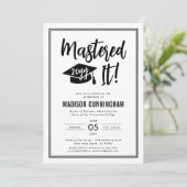 Moderne Meester Afgestudeerd Master's Degree Afstu Kaart (Staand voorkant)