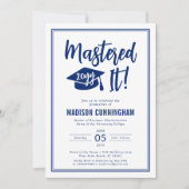 Moderne Meester Afgestudeerd Master's Degree Afstu Kaart (Voorkant)