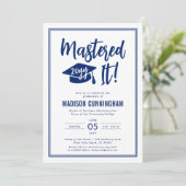 Moderne Meester Afgestudeerd Master's Degree Afstu Kaart (Staand voorkant)