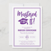 Moderne Meester Afgestudeerd Master's Degree Afstu Kaart (Voorkant)