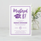 Moderne Meester Afgestudeerd Master's Degree Afstu Kaart (Staand voorkant)