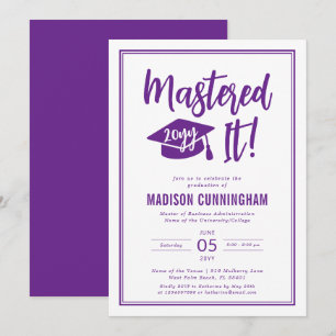 Moderne Meester Afgestudeerd Master's Degree Afstu Kaart