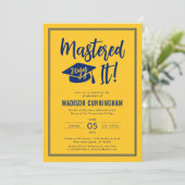 Moderne Meester Afgestudeerd Master's Degree Afstu Kaart (Staand voorkant)
