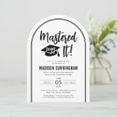 Moderne Meesterwerk Afstudeerceremonie Masterdiplo Kaart (Staand voorkant)