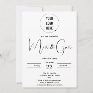 Moderne meet and greet zakelijke minimalistische u kaart