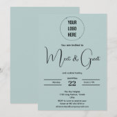 Moderne meet and greet zakelijke minimalistische u kaart (Voorkant / Achterkant)