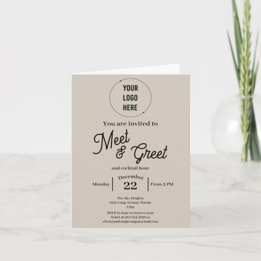 Moderne meet en greet business minimalist (Voorkant)