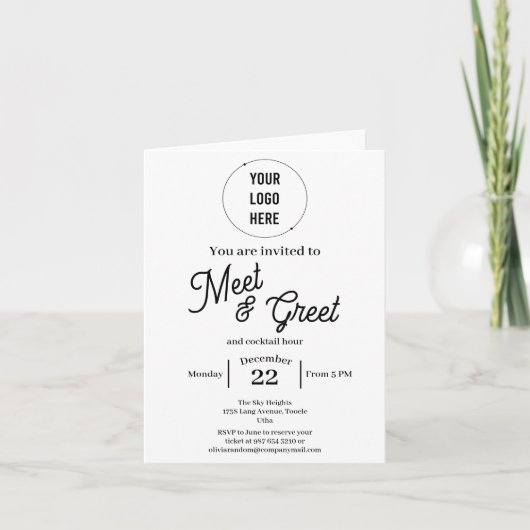 Moderne meet en greet business minimalist (Voorkant)