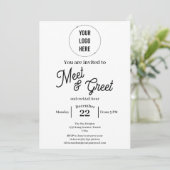 Moderne meet en greet business minimalist kaart (Staand voorkant)