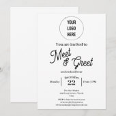 Moderne meet en greet business minimalist kaart (Voorkant / Achterkant)