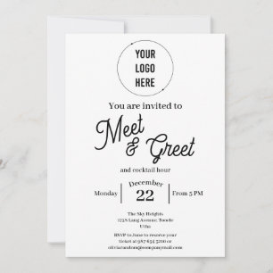 Moderne meet en greet business minimalist kaart