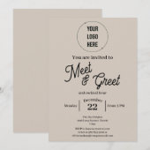 Moderne meet en greet business minimalist kaart (Voorkant / Achterkant)