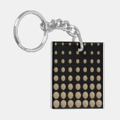 moderne , meetbare zwarte goudstippen sleutelhanger (Voorkant Links)