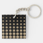 moderne , meetbare zwarte goudstippen sleutelhanger (Achterkant)