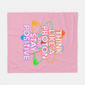 Moderne Meidengroene Roze Inspirerende Wetenschaps Fleece Deken (Voorkant (Horizontaal))