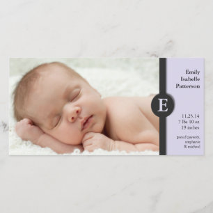 Moderne Meisje Baby Geboorteaankondiging Fotokaart Aankondiging