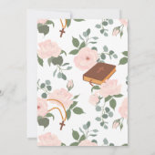 Moderne Meisjes Eerste Heilige Communie Sacrament Kaart (Achterkant)