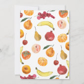 Moderne Meisjes Fruit Thema 1e Verjaardag Kaart (Achterkant)