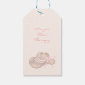 Moderne Meisjes Night Out Roze Bow Cowboy Boots Cadeaulabel (Achterkant)