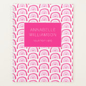 Moderne Meisjes Roze Regenboog Patroon Jaarlijks Planner (Voorkant)