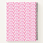 Moderne Meisjes Roze Regenboog Patroon Notitieboek (Achterkant)