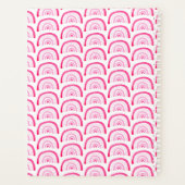 Moderne meisjes roze regenboog patroon planner (Achterkant)