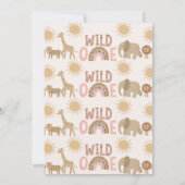 Moderne Meisjes Safari Wild Een 1e Verjaardag Kaart (Achterkant)