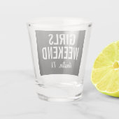 Moderne Meisjes Weekend Shotglas Shot Glas (Achterkant)