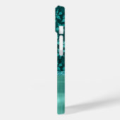Moderne Meisjesachtige Bloem Glitter Glans Persoon Case-Mate iPhone Case (Achterkant / Links)