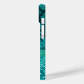 Moderne Meisjesachtige Bloem Glitter Patroon Perso Case-Mate iPhone Case (Achterkant / Links)