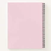 Moderne Meisjesachtige Blos Roze Script Monogram N Notitieboek (Achterkant)