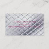 Moderne Meisjesachtige Chic Zilver, Roze Lippen Visitekaartje (Achterkant)