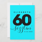 Moderne meisjesachtige ijsblauw 60 en Sizzlin' Kaart (Achterkant)