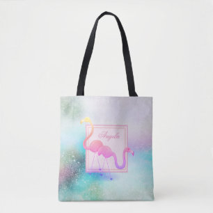 Moderne Meisjesachtige Kleurrijke, Flamingo's -Pe Tote Bag