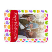 Moderne Meisjesachtige Kleurrijke Tekening Hartjes Magneet (Horizontaal)