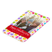 Moderne Meisjesachtige Kleurrijke Tekening Hartjes Magneet (Linkerzijde)