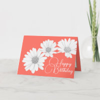 Moderne Meisjesachtige Madeliefjes Bloemen Koraal