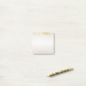 Moderne Meisjesachtige Nep Gouden Confetti   -Pers Post-it® Notes (Op bureau)
