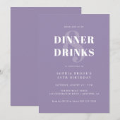 Moderne Meisjesachtige Paarse Krachtige Typografie Kaart (Voorkant / Achterkant)