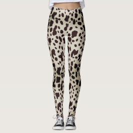 Moderne Meisjesachtige Rodeo Ombre Koe Dierenprint Leggings
