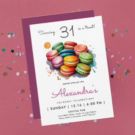 Moderne Meisjesachtige Zoete Macarons Regenboog Wa Kaart