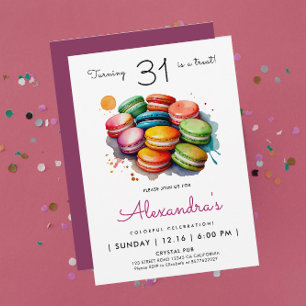 Moderne Meisjesachtige Zoete Macarons Regenboog Wa Kaart