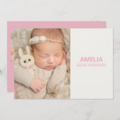Moderne Meisjesfoto Collage Geboorteaankondiging Kaart (Voorkant / Achterkant)