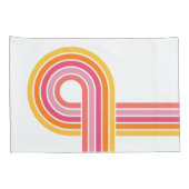 Moderne meisjeskleuren vet streepjespatroon kussensloop (Achterkant-Rechts)