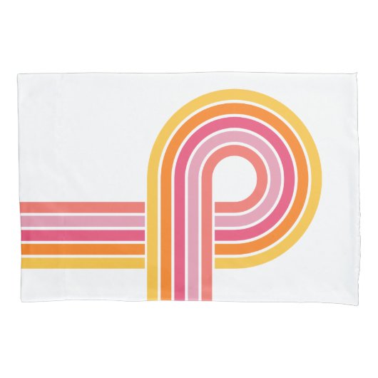 Moderne meisjeskleuren vet streepjespatroon kussensloop (Voorkant-Links)