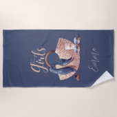 Moderne Meisjesreis Monogram Strandlaken (Voorkant)