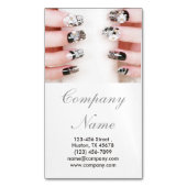 Moderne meisjesschoonheid nagelkunstenaar nagelsal magnetisch visitekaartje (Voorkant Verticaal)