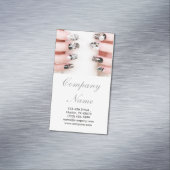 Moderne meisjesschoonheid nagelkunstenaar nagelsal magnetisch visitekaartje (Voorbeeld)